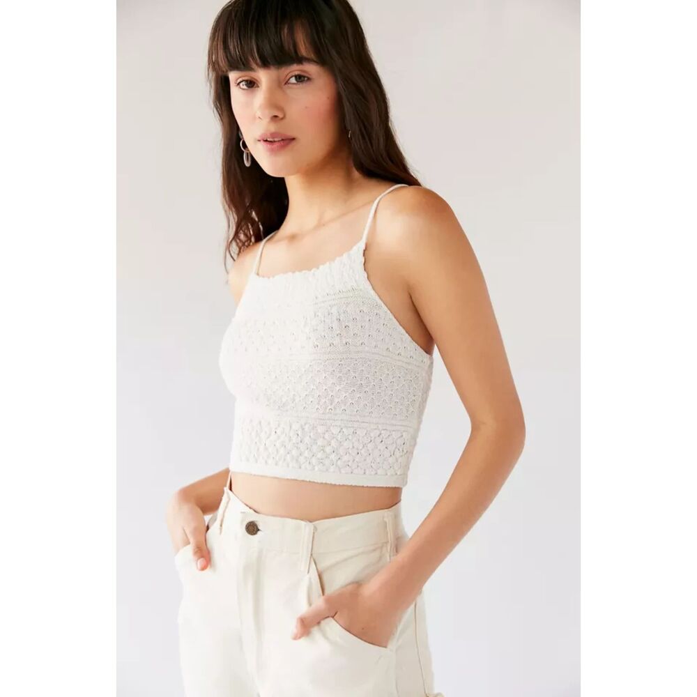 Urban Outfitters White Crochet Crop Top